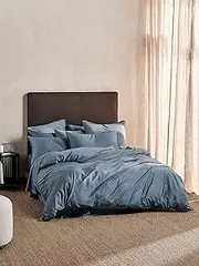 Linen House Nara 400TC Bamboo/Cotton Bluestone Super King Quilt Cover Set