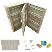 Wall Mount Beige Key Cabinet 240 Hooks Lock Box with 240 pcs Key Cards