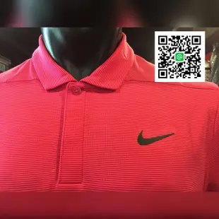 Nike GOLF 運動 POLO衫 男款 上衣 粉色款  NIKE 條紋 機能排汗