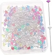 GAROZATION DIY Craft Decor Pins 200pcs Decorative Sewing Pins Flower Shape for Quilting Dressmaking Floral Work