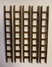 10x Wooden Ladders. 50mm X 6mm X 2mm Train. OO/HO Gauge Railway Scenery