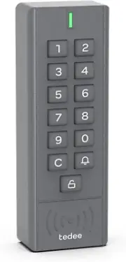 Tedee Keypad, Keypad for Smart Door Lock for Opening and Closing by PIN Code, Bl