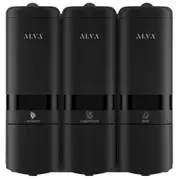Alva 480ml Wall Mount Black Triple Soap Dispenser