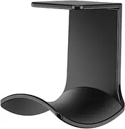 Headphone Hangers, Under-Desk Headphone Hook,Headphone Wall Mount with Adhesive Glues,Include Removable Adhesive Strips for Easy, Damage-Free Wall, Desk (Black,Top Mount)