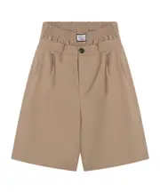 elastic waist shorts 10Y Brown