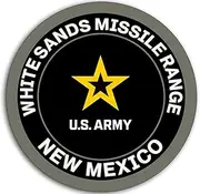 Round White Sands Missile Range Base Sticker (New Mexico Logo Insignia sc Vinyl Decal for car, Laptop (3 inch) U.S. Army Licensed