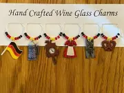 "GERMANY/,GERMAN" SET OF 6 HAND CRAFTED Wine Glass Charms