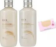 Bundle - The Face Shop Rice & Ceramide Moisture SET(Emulsion + Toner) + SoltreeBundle Natural Hemp Paper 50pcs