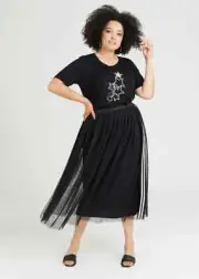 ts Taking Shape Skirt Size 16 Mesh Glam style NWT