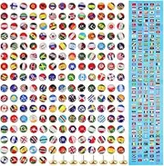SEWACC 200pcs National Flag Pins Thumb Tacks Country Map Push Pin Drawing Pins Travel Map Push Pins for Bulletin Board Pinboard Map Office