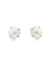 Kenneth Jay Lane Pronged Imitation Pearl Stud Earrings, 1L