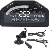 SINCO TECH Dash Race Display LCD 8 LED Light Universal Racing Meter Car Modification Dashboard Race Meter Multi Function LCD Gauge Automobile Meter