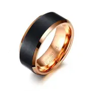 Tungsten Rose Gold Wedding Ring