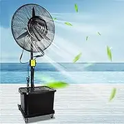 Industrial Misting Fan, Commercial Pedestal Fan with Water Sprayer, Humidifier Misting Fan with 3 Cooling Speeds, 11 Gallon Large Tank (71
