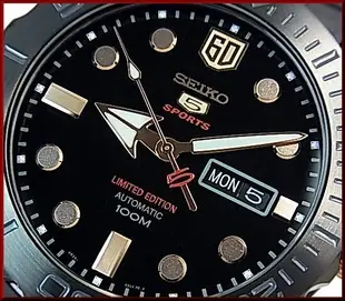 【金台鐘錶】SEIKO 精工 精工5號盾牌60周年限定款 黑x玫瑰金 SRPA33  SRPA33K1