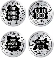 UNICRAFTALE 2Pc Funny Destiny Flip Coin Gift for Game Lover Fan Double Sided Decision Maker Coin One More Game Coin Best Friend Christmas Birthday Valentines Day Gift for Men Womens