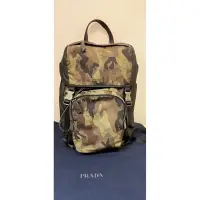 在飛比找蝦皮購物優惠-Prada_後背包_軍綠色_8成新少用_保證正品