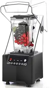 Professional Blender Smoothie Maker - 2200W Commercial Blender with 2Pcs 2L Container - 17000RPM High Speed Blender with 5 Speeds Control for Ice/Juice/Smoothie/Nuts