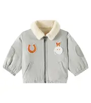 [Stella McCartney Kids] Stella McCartney Kids Baby printed cotton jacket M 24 grey