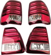 Retrofit LED Rear Tail Light Brake Light Set of 4 Applicable Compatible with Toyota Land Cruiser FJ100 LC100 2000 2001 2002 2003 2004 2005