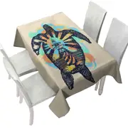 Coastal Turtle and Lighthouse Tablecloth