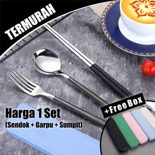 韓國餐具套裝啞光銀餐具筷子絲絨啞光