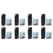 8X 220/240V AC Coil DPDT Relay MY2NJ 8 Pin W Socket Base Z1C38577