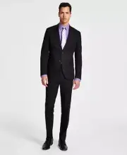 Kenneth Cole Reaction Men's Ready Flex Slim-Fit Suit Black 42R x 35W