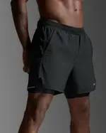 Aero Mesh 2-in-1 5 Inch Short, 2XU, M, Black/Silver Reflective, Male
