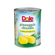 Dole Pineapple Chunks in 100% Pineapple Juice, Canned 20 oz