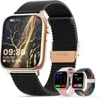 Smart Watch for Women with Answer/Make Calls/Fitness/Waterproof - (Black Gold)