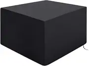 Whtkoph Fire Pit Cover Fire Pit Cover Full Coverage Sun Protection Weather Resistant Chimney Cover Fire Pit Cover , Square 91x91x61cm