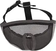 EVTSCAN Adjustable Bulldog Mask Bite and Barking Dog Muzzle Eye Closed Training Dog Mesh Mask for Bulldogs Pugs Chihuahuas(XL-Grey)