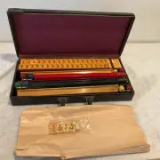 Vintage Mid-Century Bakelite Mahjong Mah Jong Set 166 Tiles New Open Case!