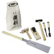 Japanese Woodworking Hand Tools Set for Beginner 7 Pcs (Japanese Plane, Chise...