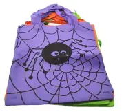 Lot 12 Halloween Spider Web Pumpkin Jack O Lantern Ghost Reusable Bags 16" X 16"