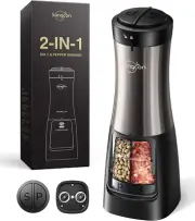 2 in 1 Electric Salt and Pepper Grinder Set Shaker - Automatic Salt and Pepper G