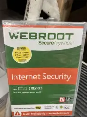WEBROOT ANYWHERE INTERNET SECURITY ANTIVIRUS PC MAC & MOBILE ANDROID iOS SEALED