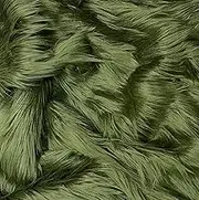 EOVEA Shaggy Faux Fur Fabric by The Yard – 60” Wide | Fluffy, Soft Fake Fur Material for Sewing, Crafts, Costumes, Upholstery & Home Decor | Long Pile Plush Fabric(Olive Green,One Yard)