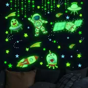 4pcs Luminous Stars Wall Stickers Glow in The Dark Wall Decals Party Gift PVC