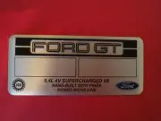 VERY RARE 2005-06 FORD GT Builder's Plate UNSIGNED NEW Flawless 100% AUTHENTIC