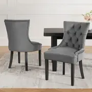 1 Set of 2 Artiss Dining Chairs Grey