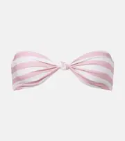 [Same] Same Knotted striped bandeau bikini top AU 12 pink