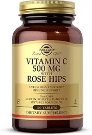 Solgar - Vitamin C with Rose Hips, 500 Mg, 100 Tablets