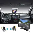 Universal 7" Car LCD Monitor Wireless + Reversing Camera Rear View Night Vision