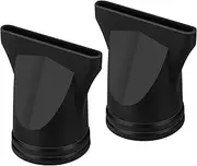 2 x Hair Dryer Nozzle Diffuser Attachment Hair Dryer, Universal Diffuser Attachment Black Plastic Replacement Nozzle for Hair Dryer, Narrow Concentrator Attachment for Salon and Home (Black)