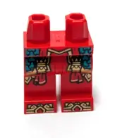 Lego - Minifigure Legs - Red Gold Blue, Armor, Sandals