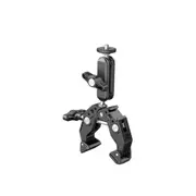 3 Dual Ballhead Magic Arm Clamp with Cold Shoe and Phone Holder for Action Cameras