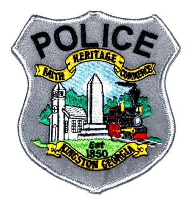KINGSTON GEORGIA GA Sheriff Police Patch STATUE RR RAILROAD TRAIN STEAM ENGINE