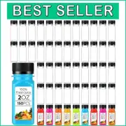 Versatile Mini Juice Bottles 150 Pack - Clear Plastic & Tamper-Proof Lids